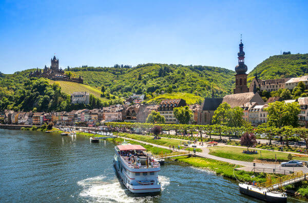 Blick auf die Stadt Cochem an der Mosel, Deutschland